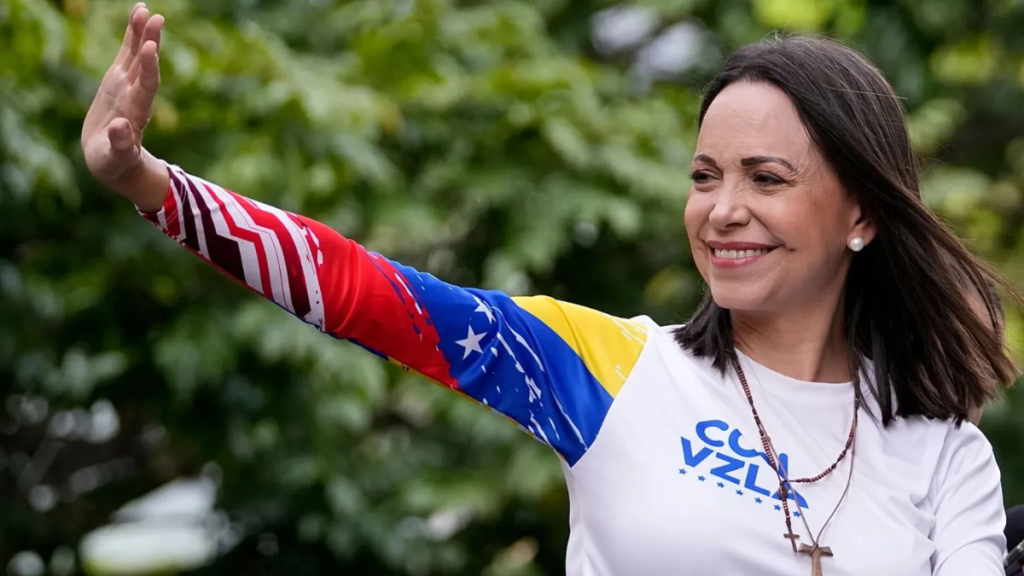 Plantilla 1200px X 675px - 2025-10-10t110843884 - Regios En México María Corina Machado Recibe El Nobel De La Paz 2025 Por Su Valentía Y Liderazgo En La Oposición Venezolana Frente a Amenazas a Los Derechos Humanos.