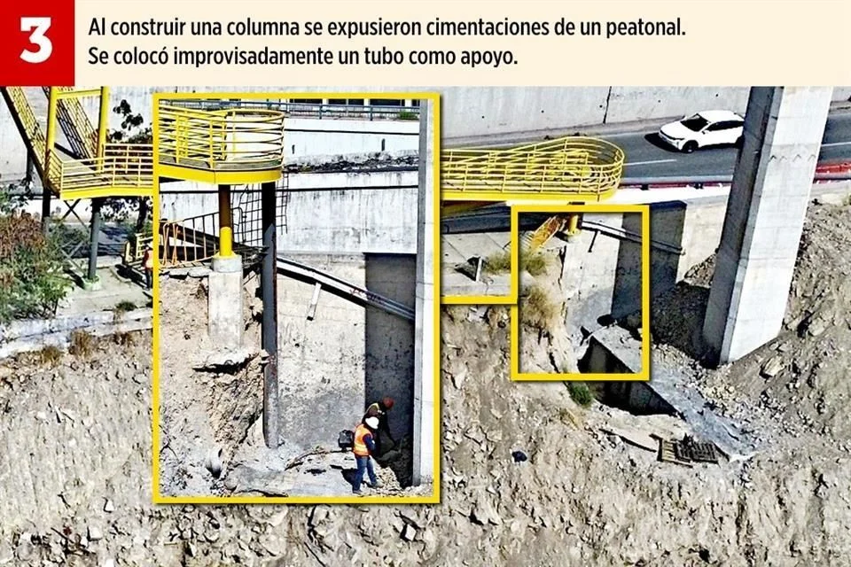 Image - Regios En México Las Obras De Línea 4 Del Metro Estatal Dejan Daños En Vialidades Del Centro. Hay Un Puente Peatonal Y Puente Vehícular Con Riesgos Visibles Sin Reparación.