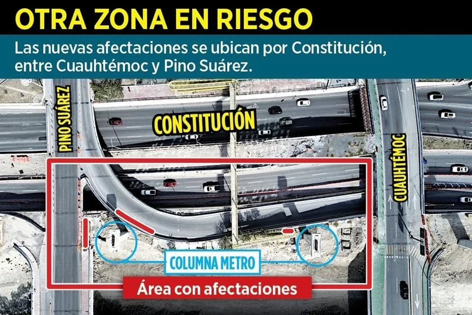 Image - Regios En México Las Obras De Línea 4 Del Metro Estatal Dejan Daños En Vialidades Del Centro. Hay Un Puente Peatonal Y Puente Vehícular Con Riesgos Visibles Sin Reparación.