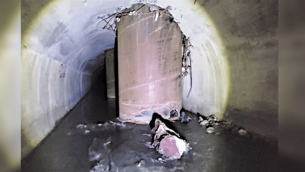 Foto Del Drenaje Perforado En Obras Del Metro