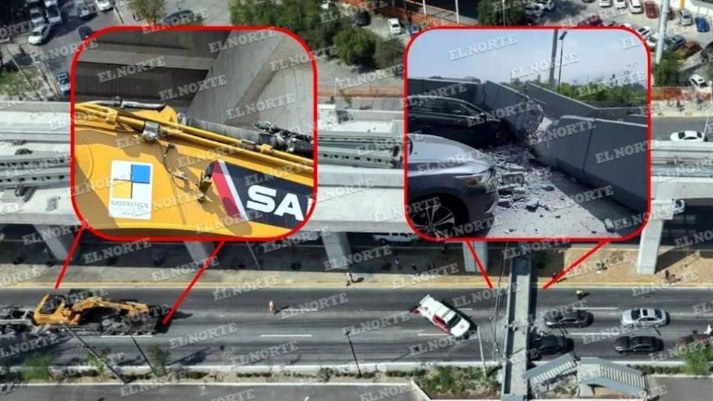Derrumbe puente peatonal Constitución    Regios en México